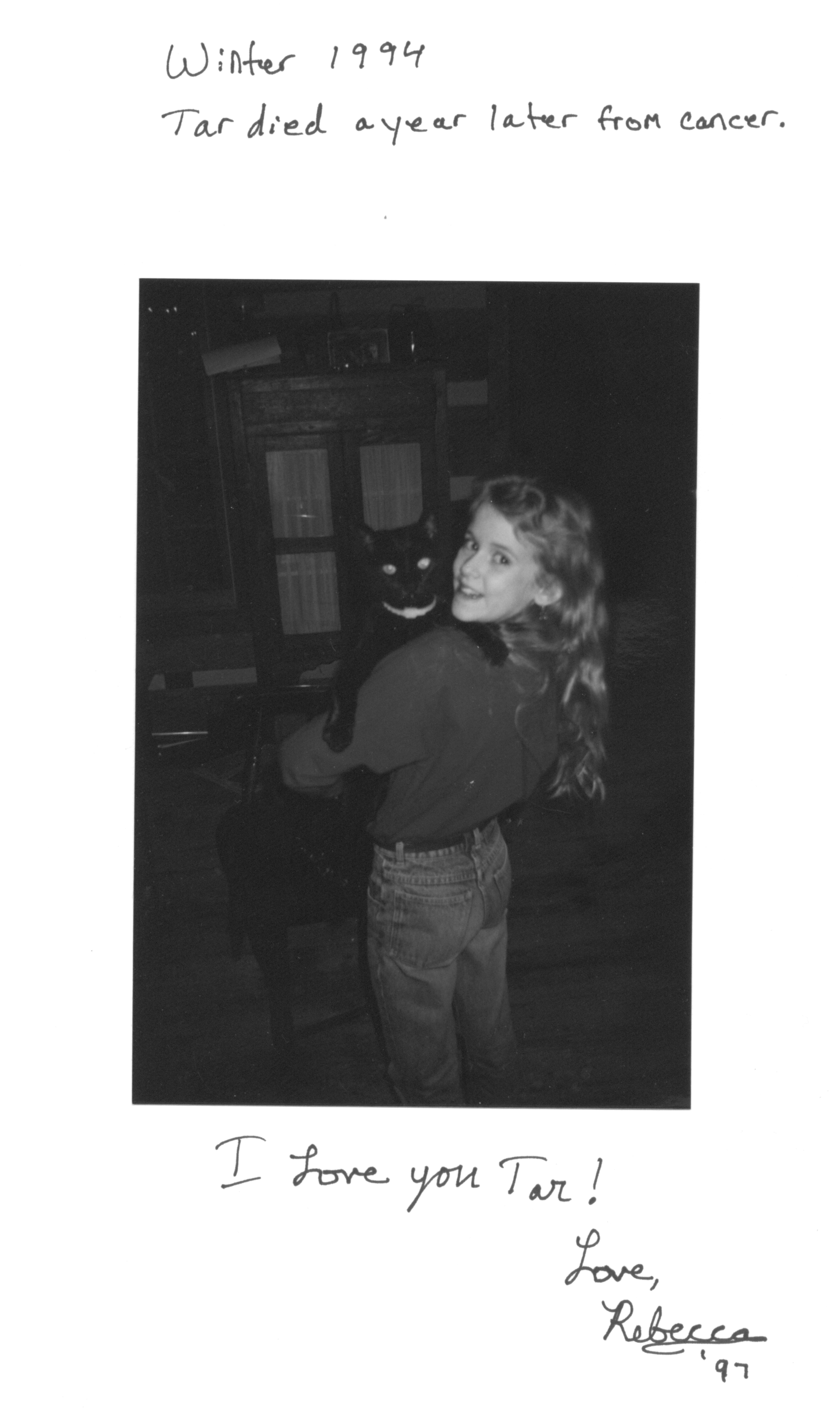 Rebecca with Tar in 1994